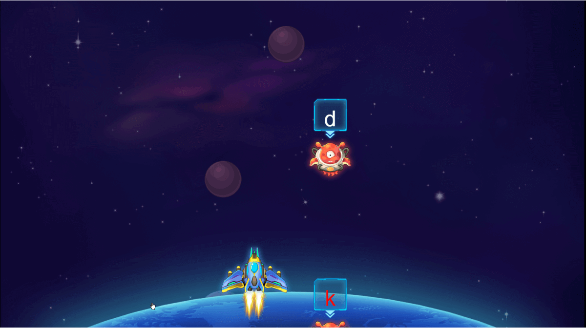 趣味打字游戏界面